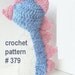 Hat Pattern, Crochet,  baby  num 379  Monster (Or dinosaur) Tail Hat   newborn to age 5  permission to sell your finished hats
