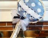 burlap rattle with name