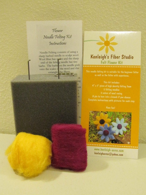 Flower Needle Felting Kit