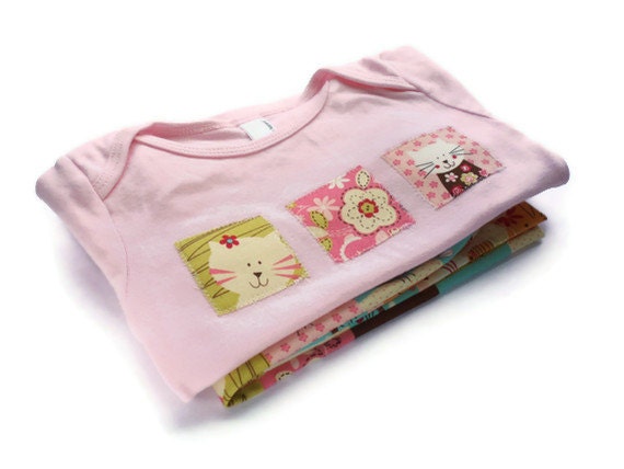 Baby Girl Outfit 12 to 18 months Flower Box Cats