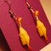 Novelty Rubber Chicken Earrings, Fun and Goofy Accessory