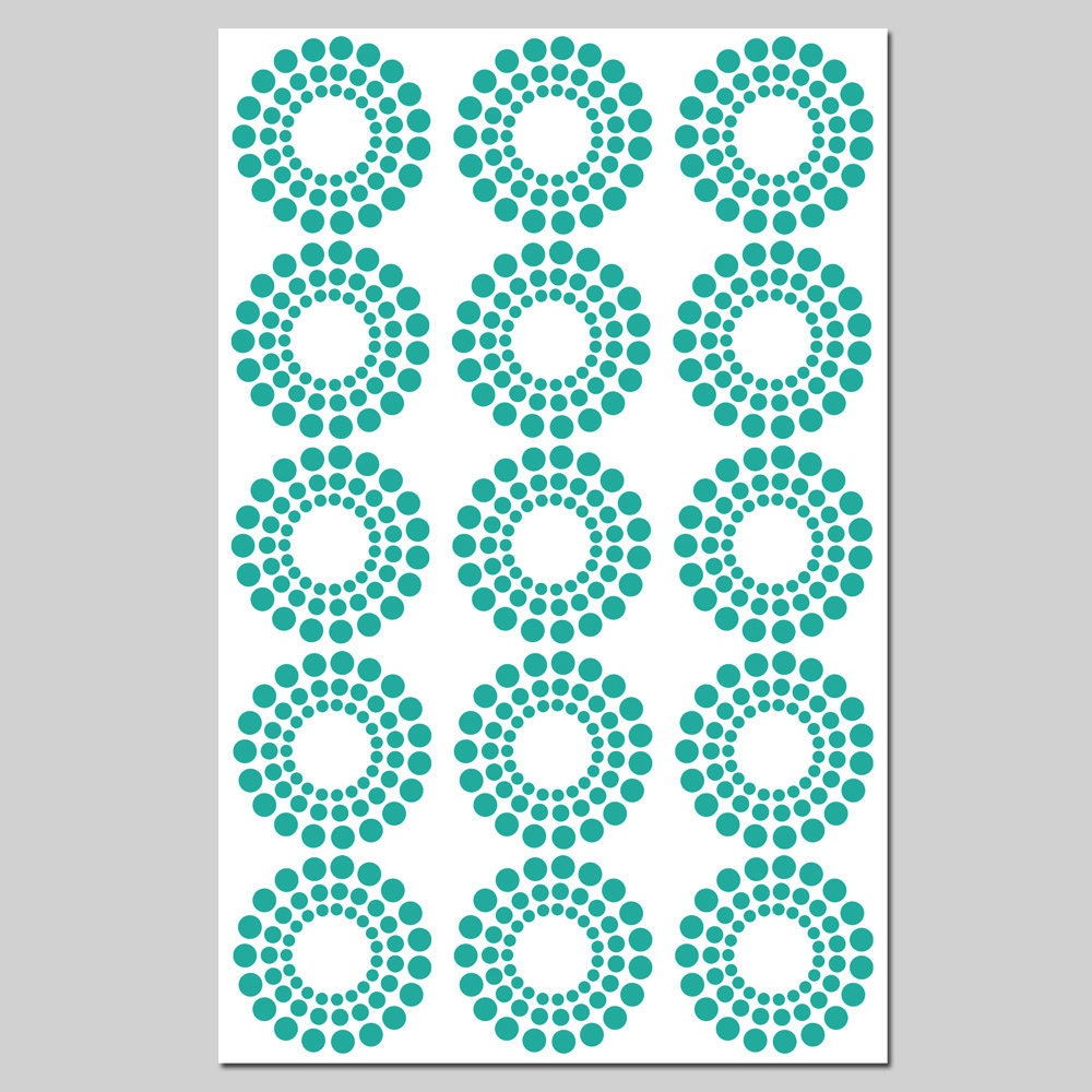 Modern Geometric - 11x17 Large Print - Original Design - Choose Your Colors - Shown in Turquoise Green and White