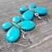 Nina - Turquoise Blue Howlite Butterfly Dangle Silver Fish Hook Earrings