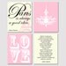 Audrey In Paris - Set of Four 11x14 Prints - LOVE, Audrey Hepburn Quotes, Chandelier - Choose Your Colors - Shown in Pink, Cream, Black
