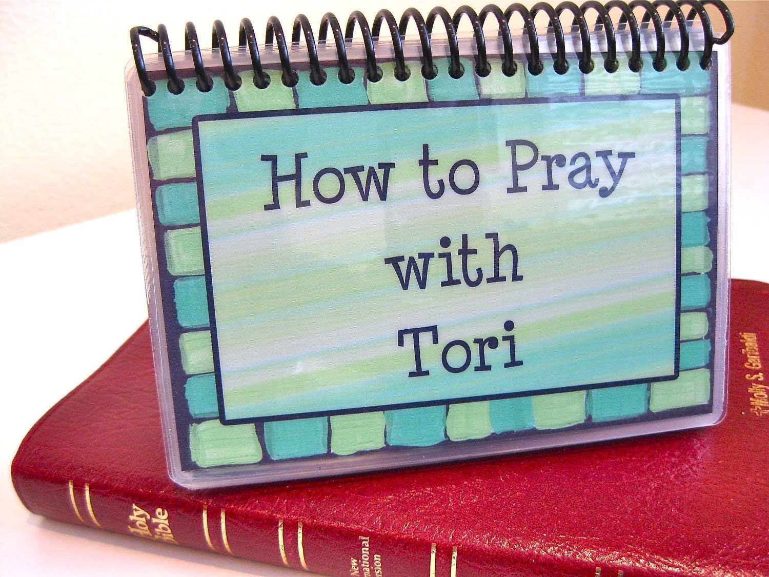 How to Pray With Your Child - PERSONALIZED Set, Spiral-Bound, Laminated Prayer Cards