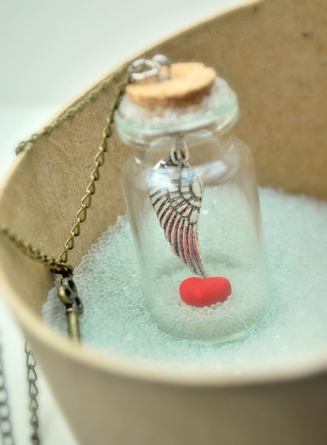 My Heart Belongs to You.. Message in a Bottle Necklace. Valentine Gift