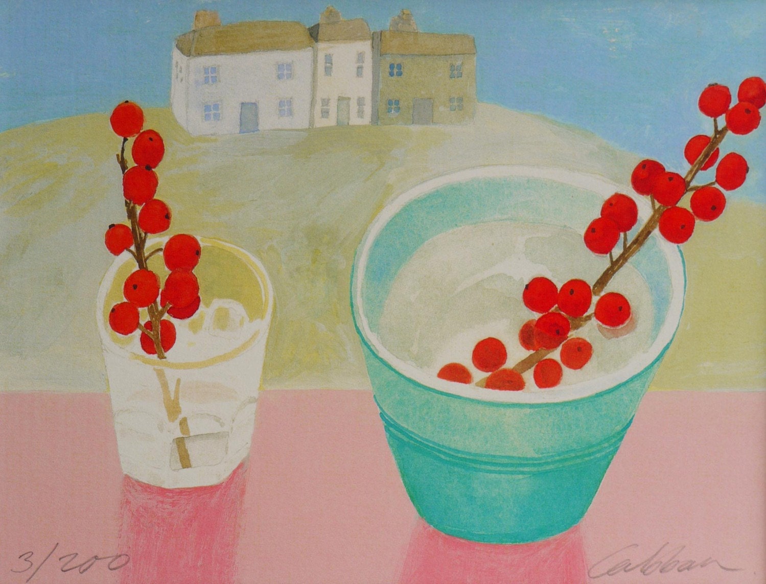 Limited edition print, Houses at the Top of the Hill