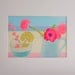Limited edition Giclee print, titled 'Pink Ranunculus in a Blue Jug'