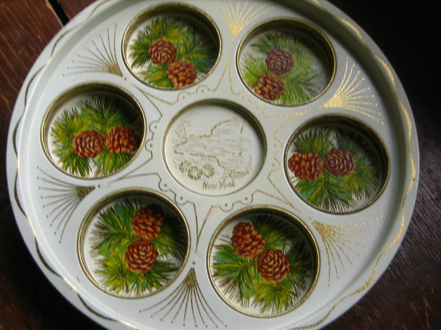 Lovely Souvenir New York State Winter Xmas Tray