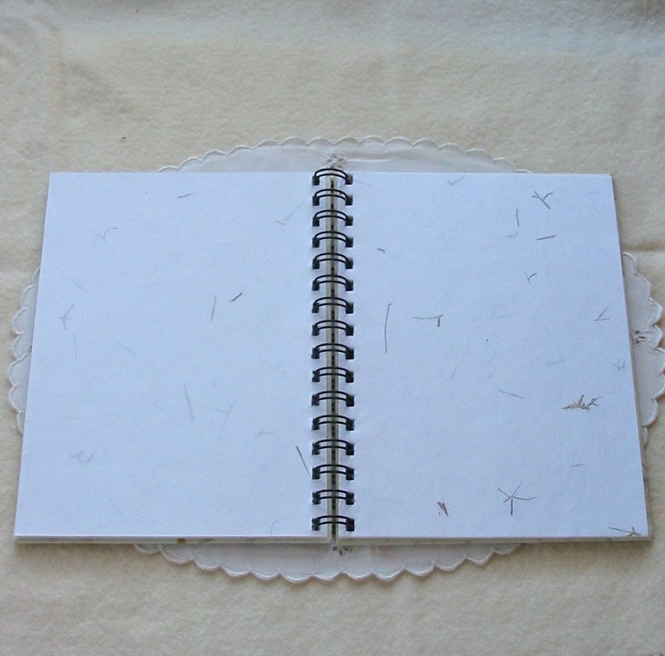 Pressed Statice JOURNAL NOTEBOOK Recycled Handmade Flower Paper
