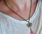 Bow and Briolette Necklace