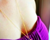 Olive blossom Necklace - green lucite and gold flower