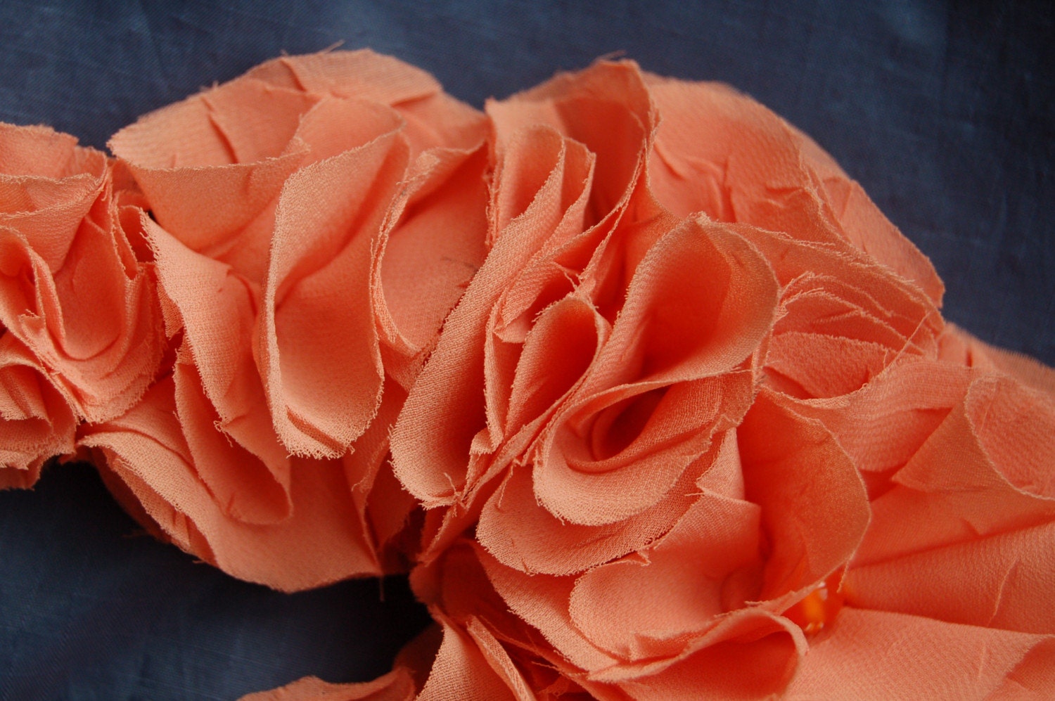 Wind Tossed Flowers Necklace- Orange