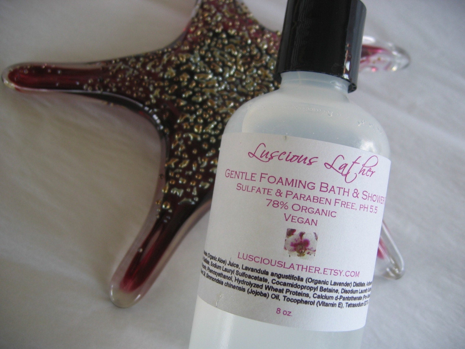 I'm in Love - Gentle Foaming Bath and Shower Gel - 78 Percent Organic, Sulfate and Paraben Free, Vegan - You Choose Scent
