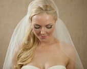 Juliet Cap Wedding Veil 75" Bridal Cap Wedding Veil, Bridal Illusion Tulle,