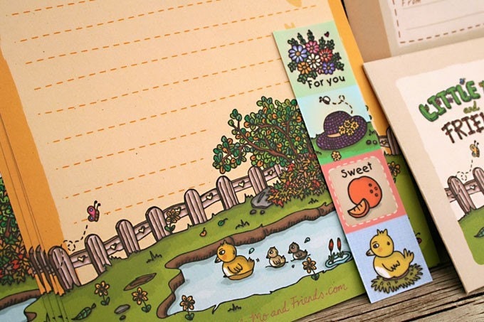 Happy Days Letter Set - 8 sheets with envelopes, for writing, corespondence, recycled