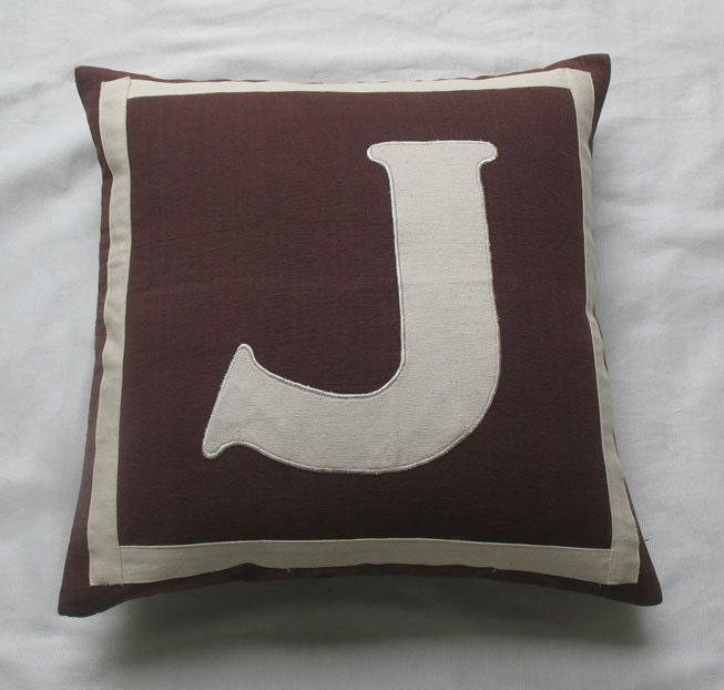 monogrammed pillows custom made 20 inch cushion covers