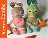 Baby Binky Bunny/Bib And Booties PDF Pattern Combo