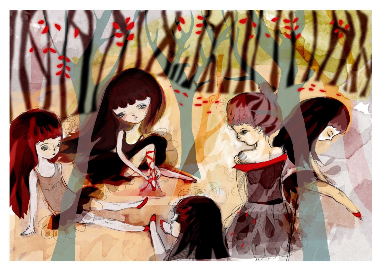 The Dancers Limited Edition Art Print