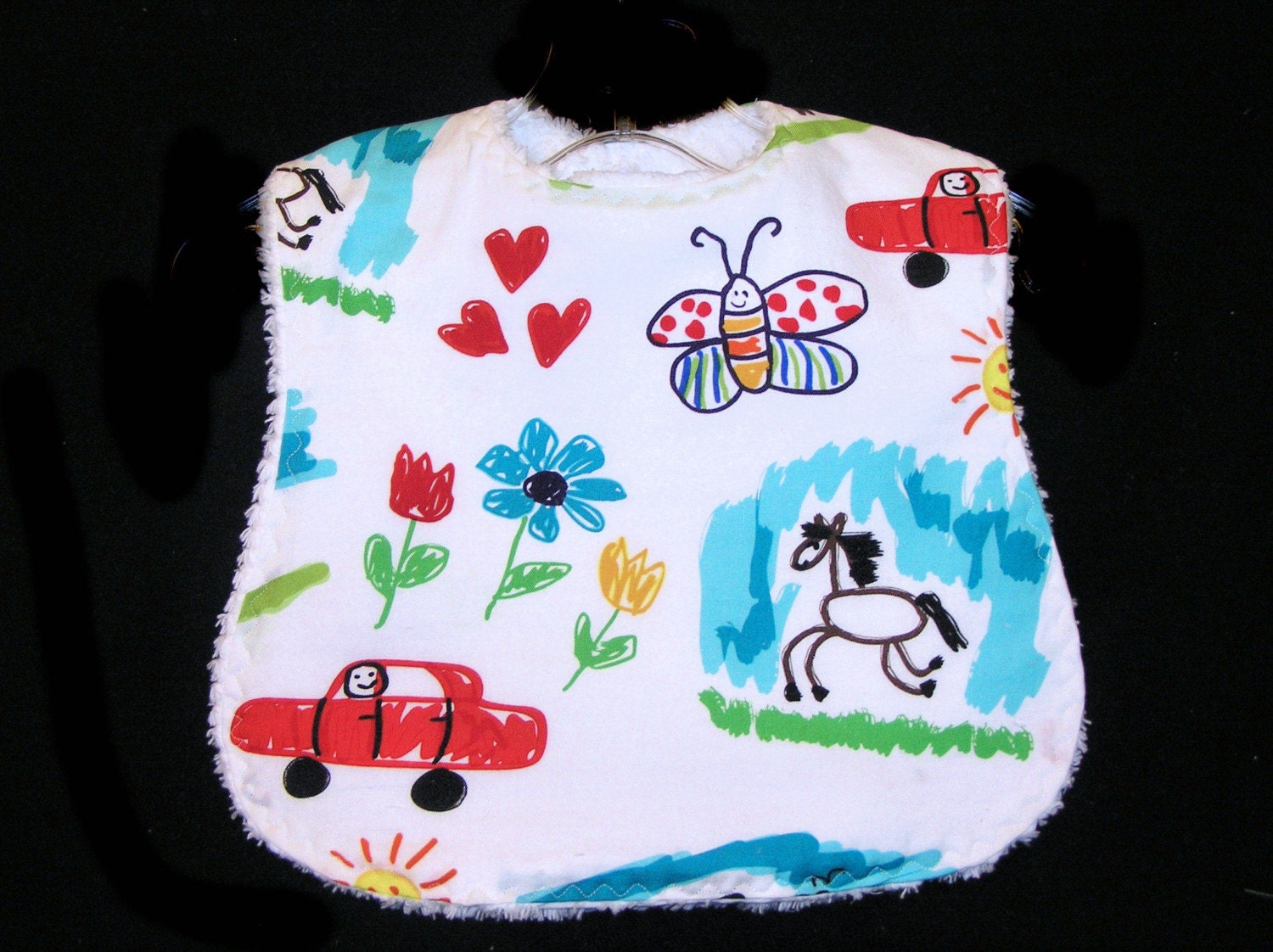 Frig Art - White Chenille - Boutique Baby Bib