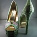 Swarovski Crystal Encrusted High Heels - As Seen in Retro Lovely Magazine