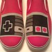 Hand Painted NES Controller Vans Slip On Shoes
