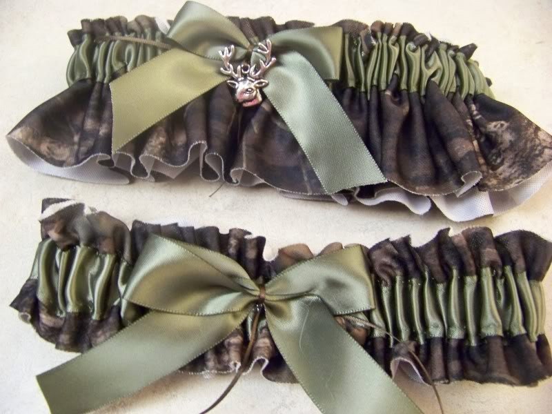 Mossy Oak Breakup Bridal Bride Garter SET Camouflage Wedding All accessories