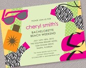 Beach Towel Bachelorette Beach Weekend Party Invitation Personalized Printable (Digital File) Il_170x135