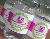 Little Owl Girl Drinks Bottle Label Printable Custom Personalized (Digital File) Il_170x135