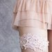 Lace Garter in Pale Pink with Pearls- Limited Edition - Last One
