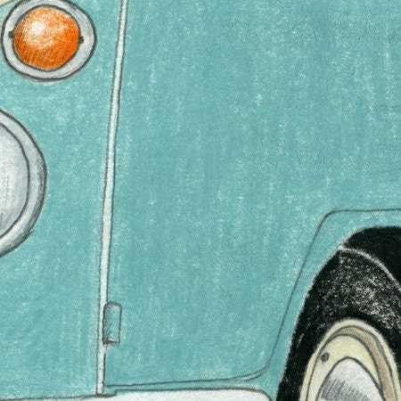 VW Camper Drawing - Limited Edition Print