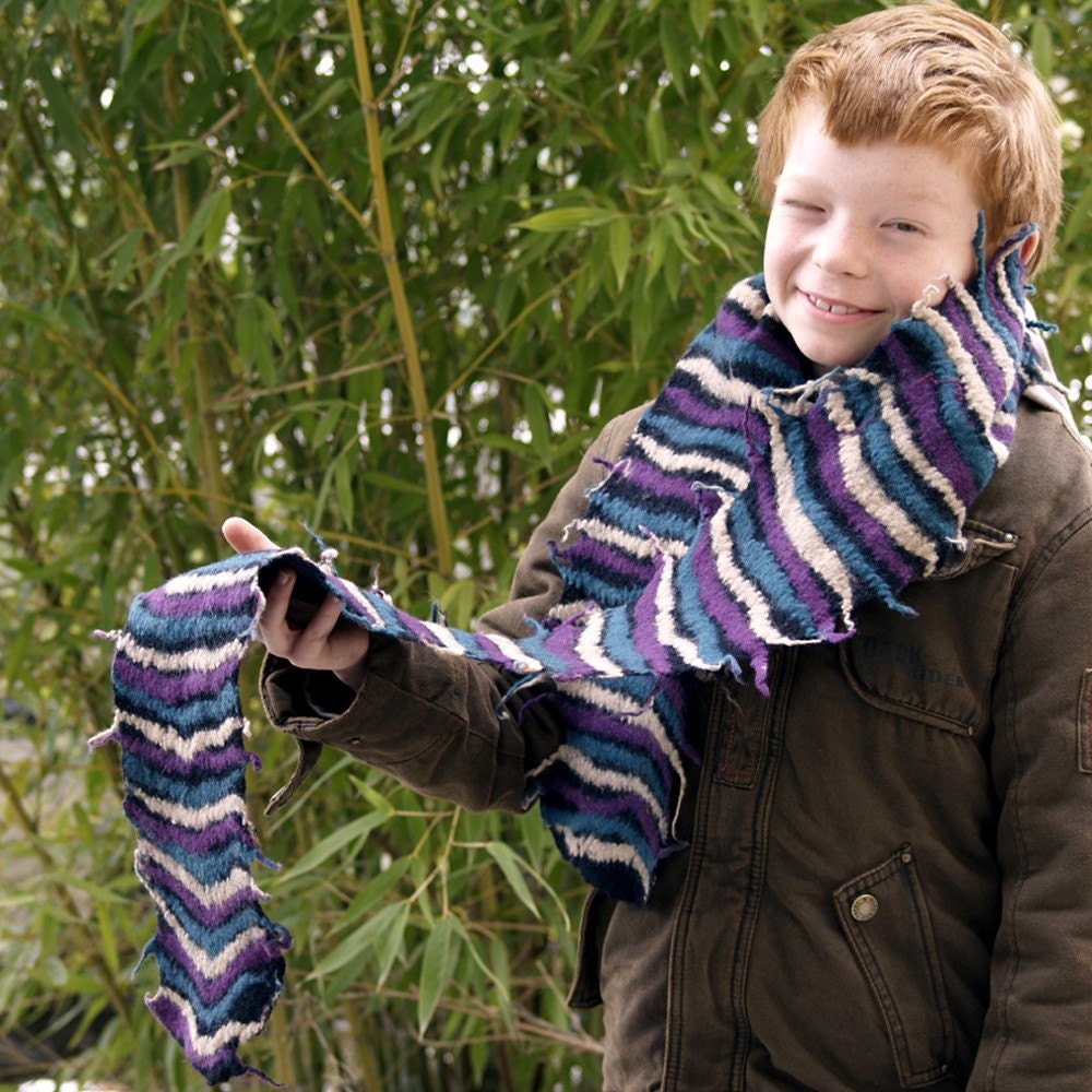 Robbys handmade felt and cotton scarf...
