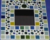 Mosaic Mirror - Ocean Greens and Blues