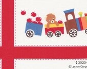 Red Storybook Blocks Caramel Town Lecien Japanese Import Fabric 1 yard