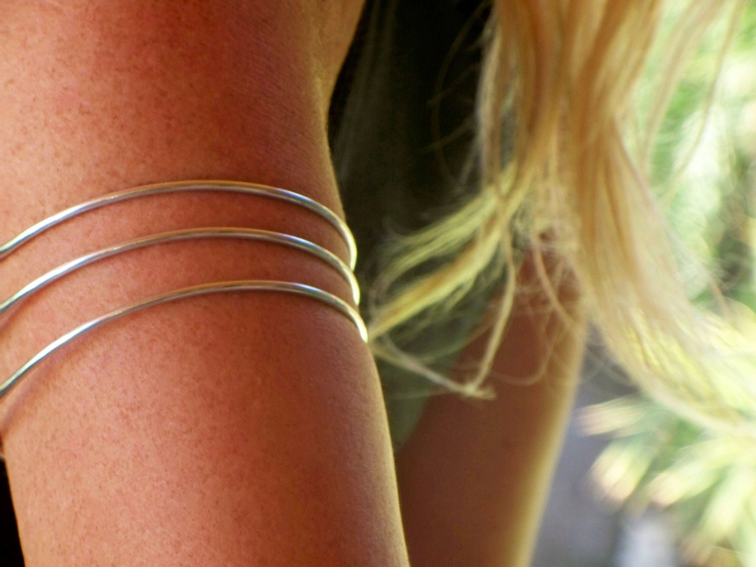 Aphrodite Silver Upper Arm Bracelet