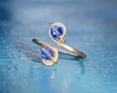 September Sapphire Birthstone Gold Toe Ring