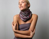 Circle Scarf Necklace - Office Fashion Womens - Large infinity Scarf - Burgundy Summer Mens Necklace Fabric Jewelry - Tribal Scarves CIJ