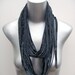 Black Infinity Scarf - Black Scarf - Black Circle Scarf - Womens Scarf Accessories Scarves Summer - Mens Necklace Jewelry Burning Man 