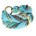 Braided Fabric Knot  Bracelet Chic Jewelry Tribal Bangle Chunky Cuff Friendship Women Boho Stack Bangles Bracelets Mint Blue Grey Black CIJ