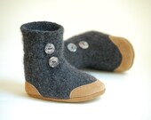 Tire Swings... Lambswool Slippers from Recycled Sweater, Sizes 6 months- 4 years