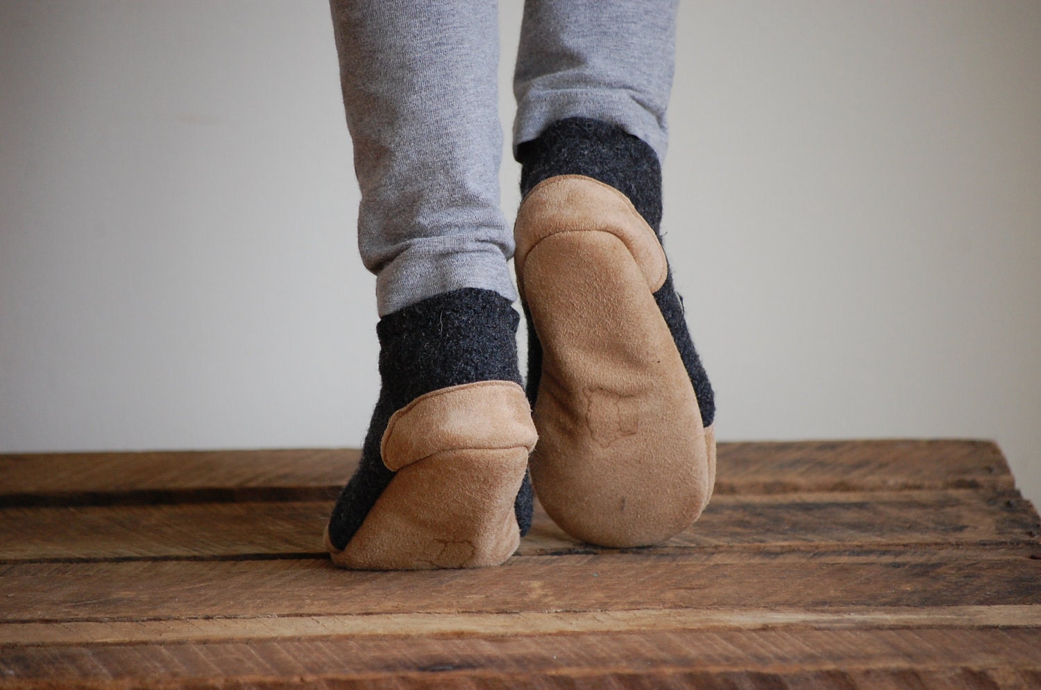 Kids Wool Shoes, Toddler Slippers, size 7.5, 9.5, 11.5, 13, Turtles on the Way Home