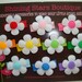 Hair Accessories - Felt Hair Snap Clips - Itty Bitty Spring Or Summer Felt Flower Collection - White Flowers With Solid Rainbow Centers