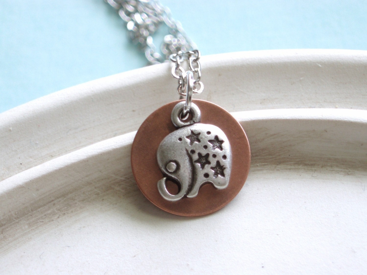 Silver Elephant Necklace - Babar