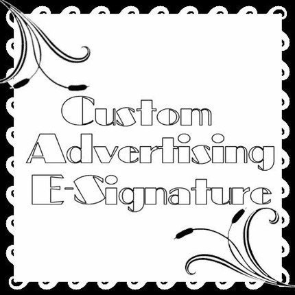 Custom Advertising Logo Digital Sticker Label Design  E-Signature Business Marketing