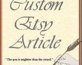 Custom Etsy Article - Written by a Professional Journalist