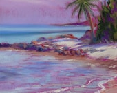 Bahamas Beach Summer Sunshine Sea Palm Tree Original Painting