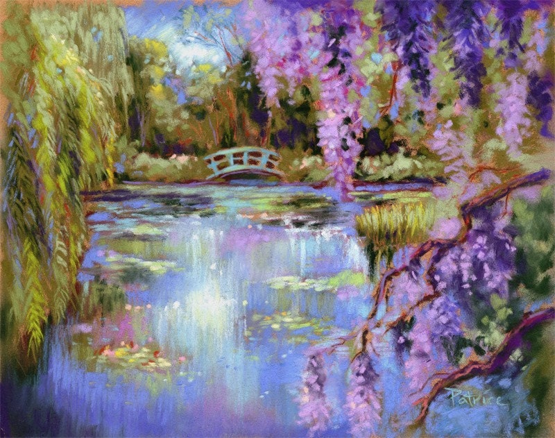 Monet French Water Garden 8 in. x 10 in. Archival Print from Original Painting
