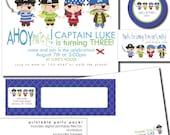 pirate printable party package including pirate invitation