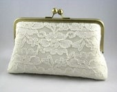 Lace Ivory Clutch - Brides