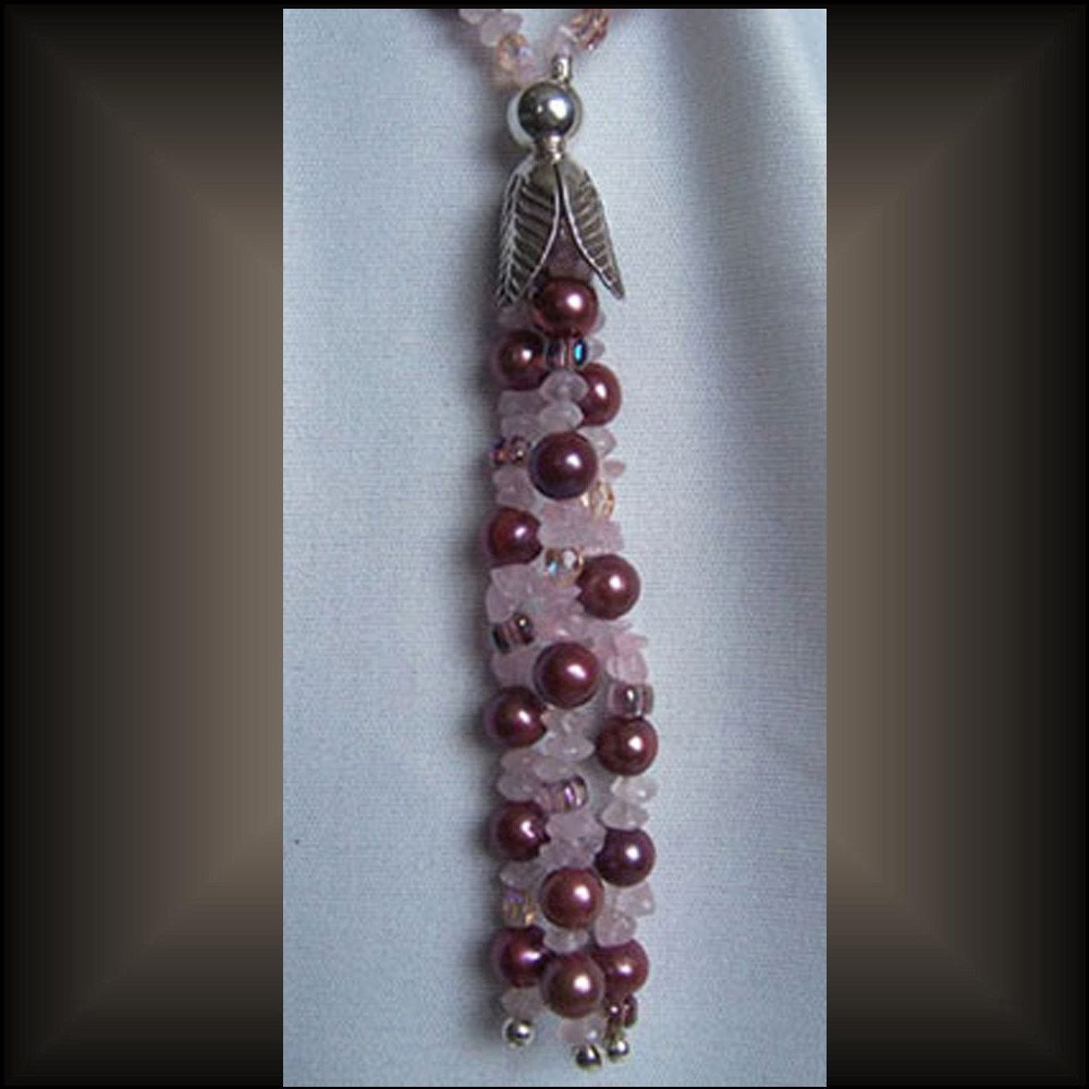 Sexy Pearl Necklace Girlie Pearls Gone Wild Dangle Tassel Y Necklace OOAK FavoriteBlings Allure